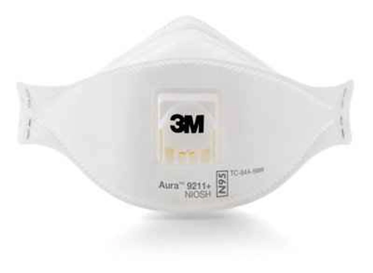 3M 9211+ Aura N95 Cool Flow Particulate Respirator - 10 Pack 4 3M 9211+ Aura N95 Cool Flow Particulate Respirator - 10 Pack - Image 2