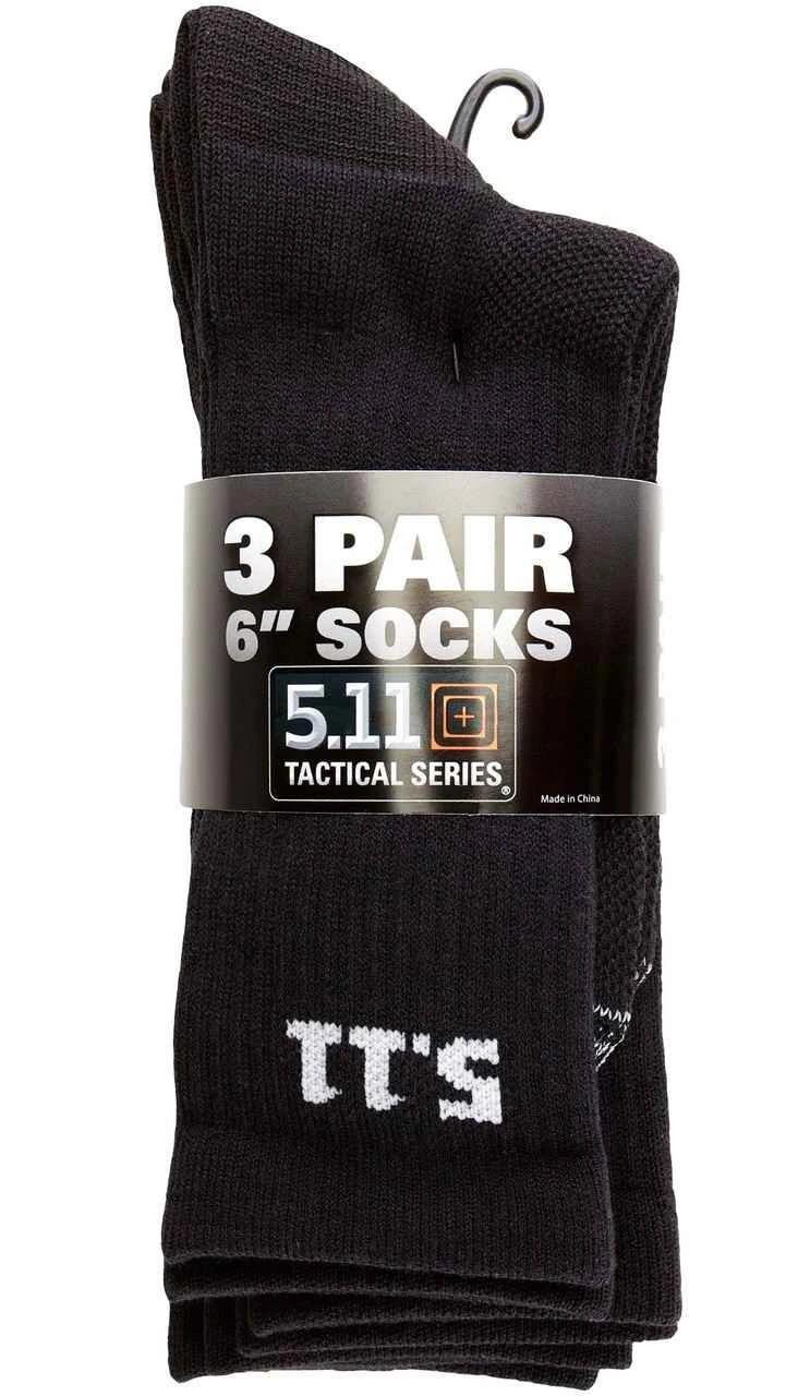 5.11 Tactical 6" Sock 3-Pack 50078 4 5.11 Tactical 6" Sock 3-Pack 50078 - Image 2