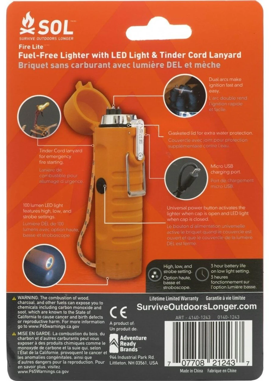 Adventure Medical Kits SOL Fire Lite Fuel Free Lighter 0140-1243 6 Adventure Medical Kits SOL Fire Lite Fuel Free Lighter 0140-1243 - Image 4