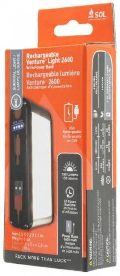 Adventure Medical Kits SOL Venture Light 2600 Recharge With Power Bank 0140-1306 13 Adventure Medical Kits SOL Venture Light 2600 Recharge With Power Bank 0140-1306 -Outdoor Life Store adventure medical kits sol venture light 2600 recharge with power bank 0140 1306 0140 1306 02843.1647698695