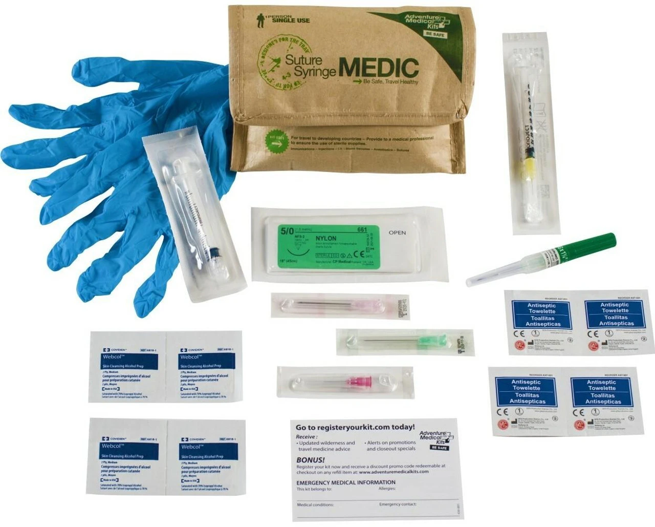 Adventure Medical Kits Travel Series Suture / Syringe Medic 0130-0468 4 Adventure Medical Kits Travel Series Suture / Syringe Medic 0130-0468 - Image 2