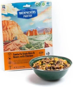 Backpacker's Pantry Santa Fe Rice & Beans W/ Chicken - 2 Servings -Outdoor Life Store backpackers pantry santa fe rice and beans w chicken 2 servings 102448 11225.1601490659