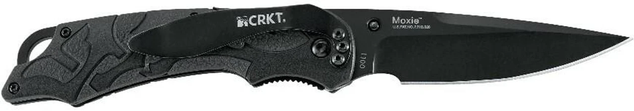 CRKT 1100 Moxie Black Spear Point Assisted Opening Folding Knife 4 CRKT 1100 Moxie Black Spear Point Assisted Opening Folding Knife - Image 2
