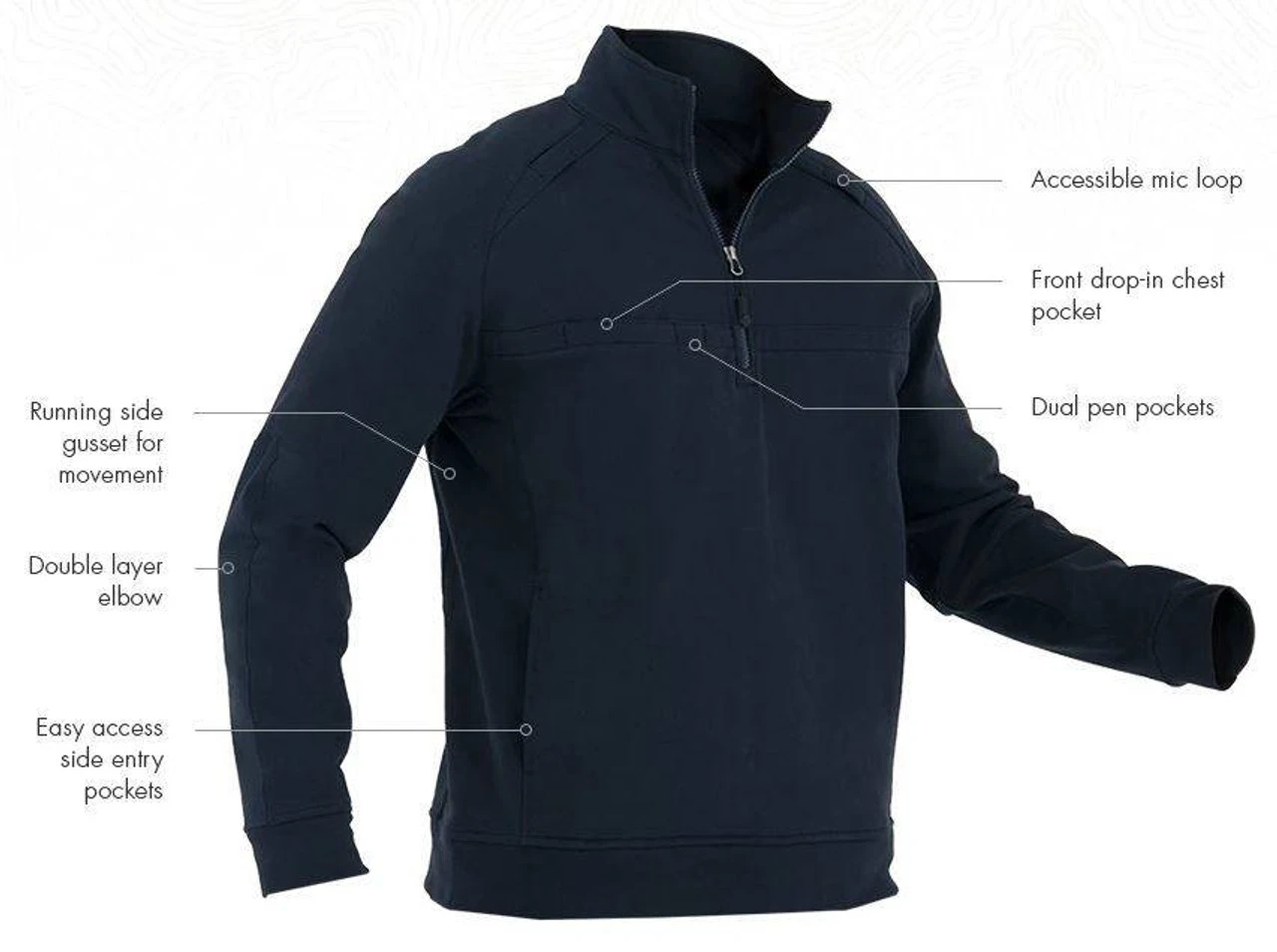 First Tactical Men's 1/4 Zip Cotton Job Shirt 118507 8 First Tactical Men's 1/4 Zip Cotton Job Shirt 118507 - Image 6
