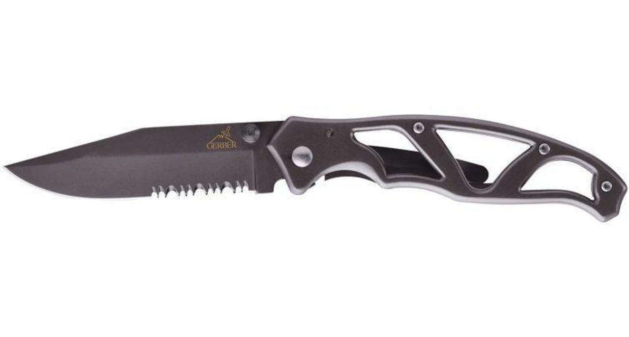 Gerber Paraframe I TI-Grey Serrated Edge Knife 3 Gerber Paraframe I TI-Grey Serrated Edge Knife
