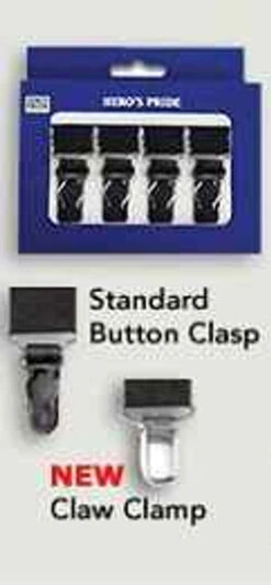 Hero's Pride Footloop Style Shirt Holders With Claw Clasp - Black -Outdoor Life Store heros pride footloop style shirt holders with claw clasp black 9056cb 33836.1599150727