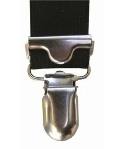 Hero's Pride Footloop Style Shirt Holders With Claw Clasp - Black