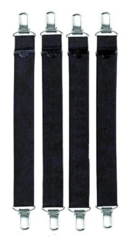 Hero's Pride Shirt Holders With Claw Clasp - Black