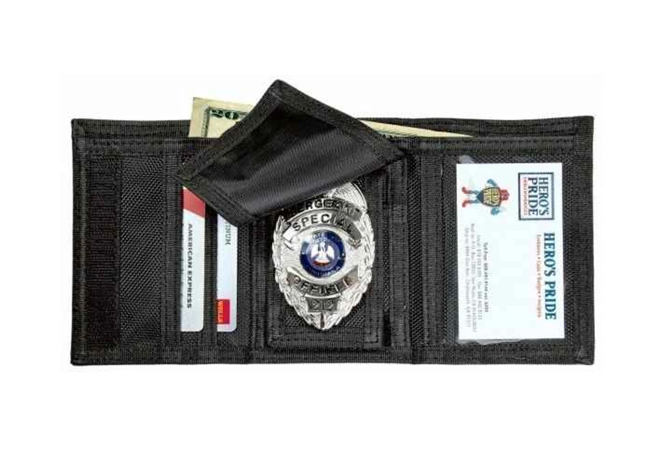 Hero's Pride Tri-Fold Ballistic Badge Wallet With ID Window & Credit Card Slots 3 Hero's Pride Tri-Fold Ballistic Badge Wallet With ID Window & Credit Card Slots