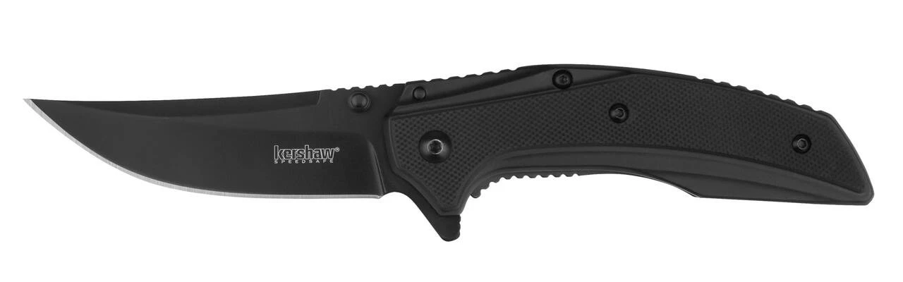 Kershaw Outright Black Trailing Point Folding Knife 8320BLK 3 Kershaw Outright Black Trailing Point Folding Knife 8320BLK