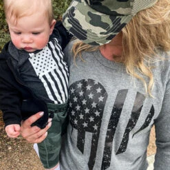 LA Police Gear Distressed Flag Baby Onesie -Outdoor Life Store la police gear distressed flag baby onesie df onesie 01813.1645189711