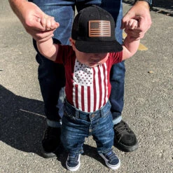 LA Police Gear Distressed Flag Baby Onesie -Outdoor Life Store la police gear distressed flag baby onesie df onesie 40900.1645189717