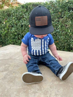 LA Police Gear Distressed Flag Baby Onesie -Outdoor Life Store la police gear distressed flag baby onesie df onesie 44250.1641639579