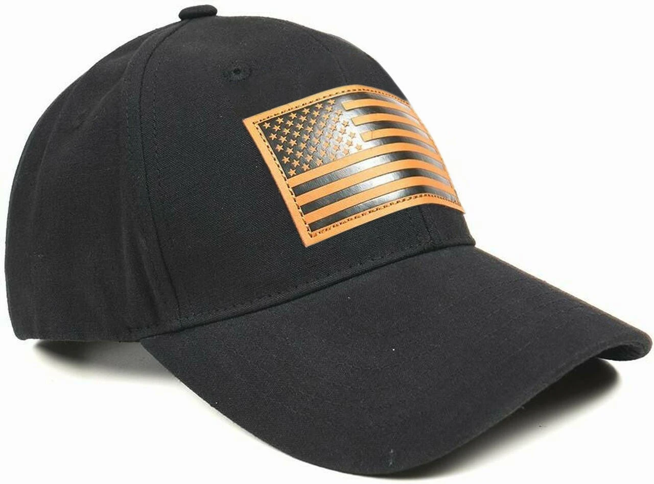 LA Police Gear Leather Flag Patch Hat 3 LA Police Gear Leather Flag Patch Hat
