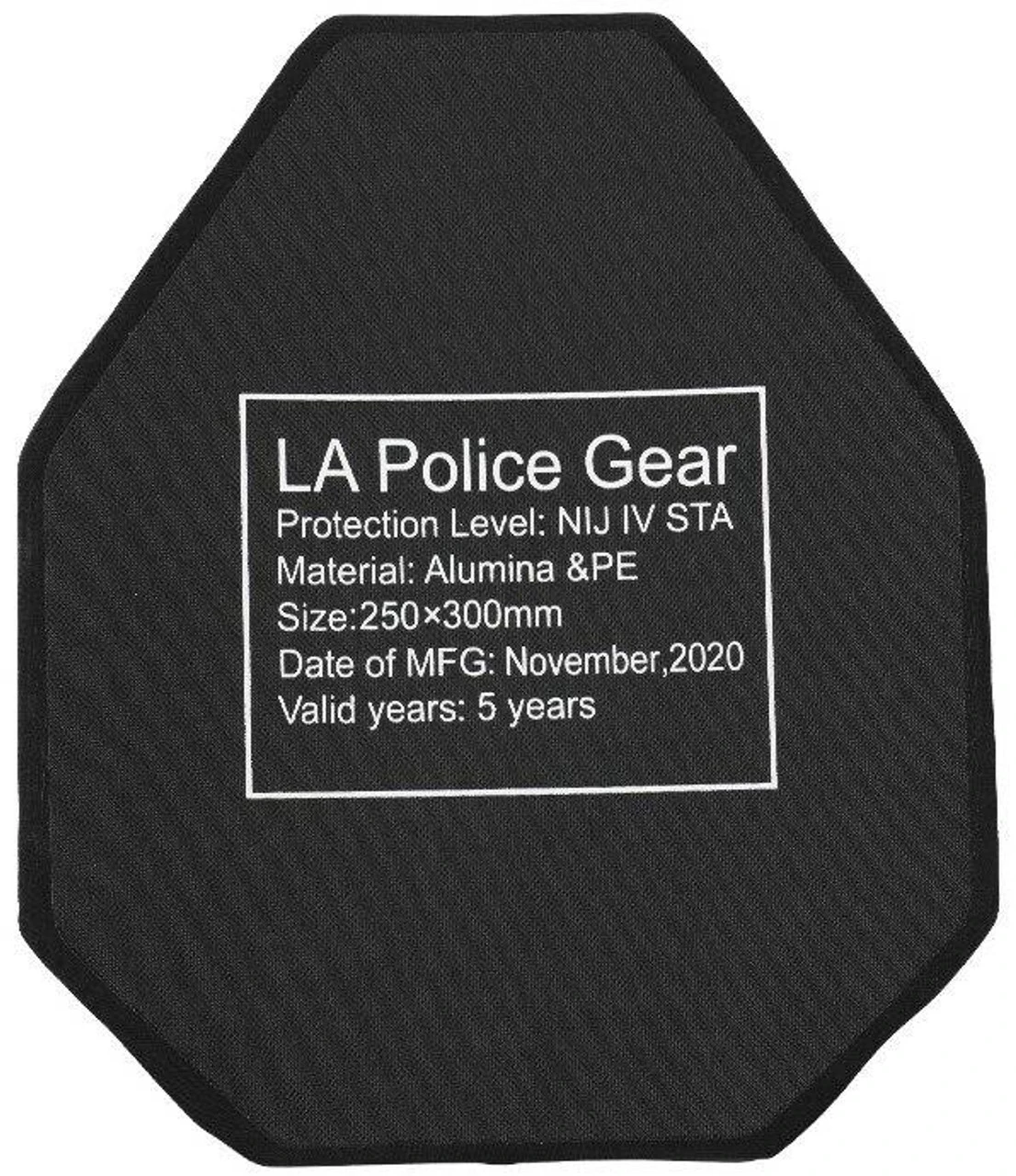LA Police Gear Level IV 10" X 12" Shooter's Cut Ceramic Ballistic Armor Rifle Plate 4 LA Police Gear Level IV 10" X 12" Shooter's Cut Ceramic Ballistic Armor Rifle Plate - Image 2