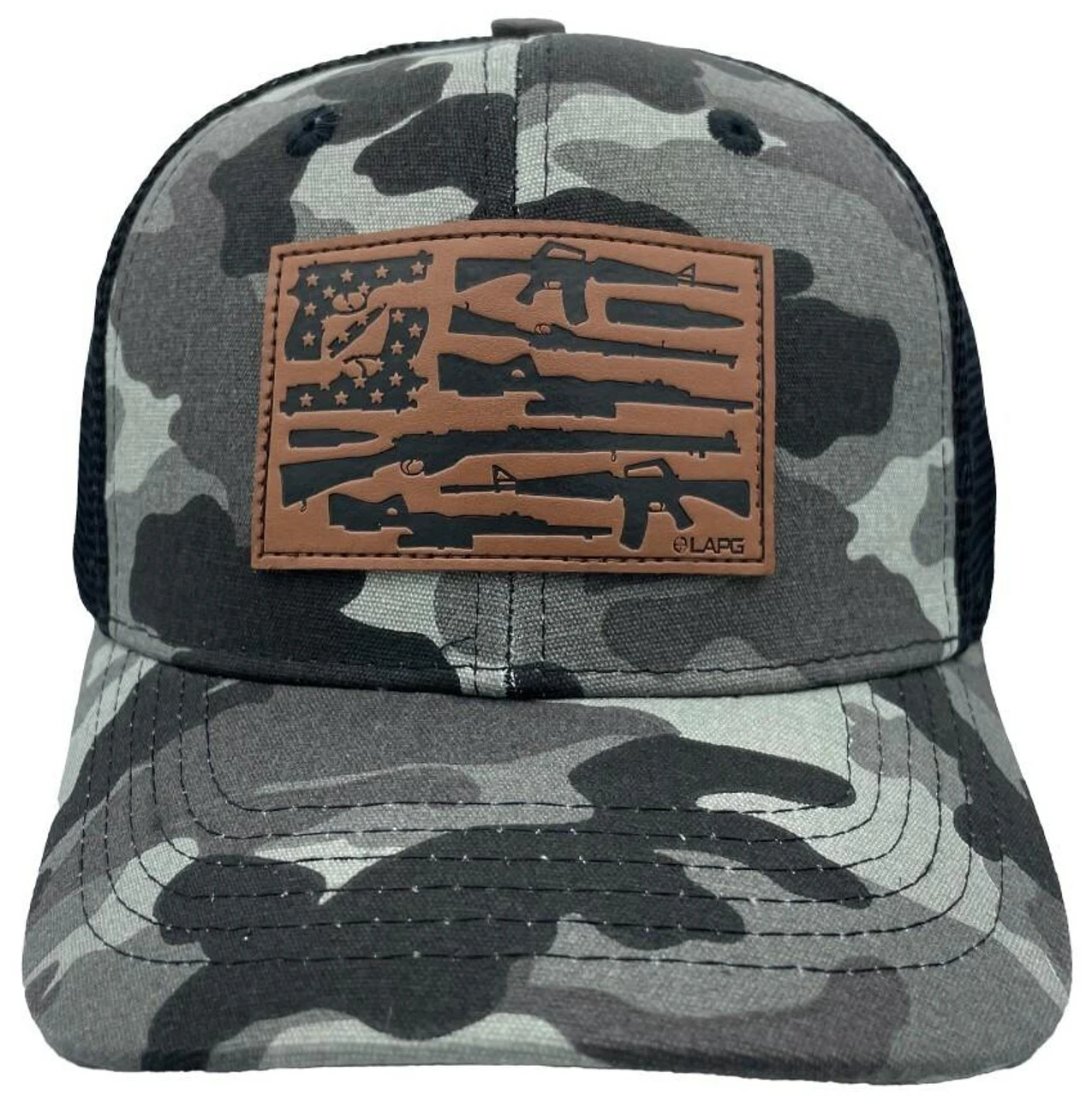 LA Police Gear Men's Camo Gun Flag Hat 3 LA Police Gear Men's Camo Gun Flag Hat