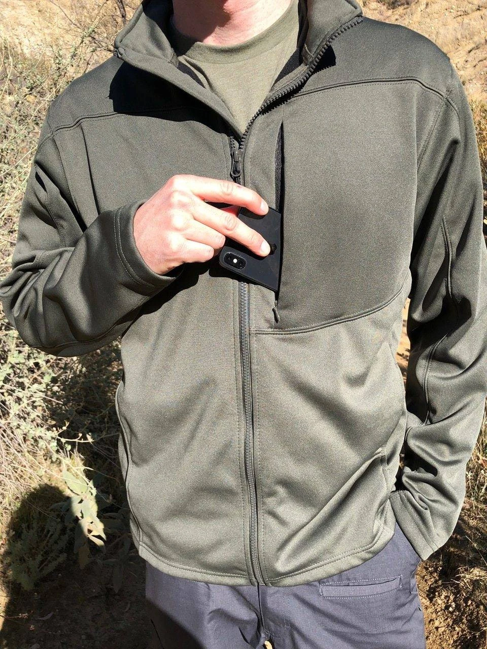 LA Police Gear Men's Fleece Soft-Shell Jacket 15 LA Police Gear Men's Fleece Soft-Shell Jacket - Image 13