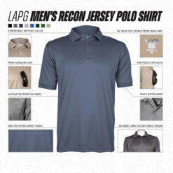 LA Police Gear Men's Recon Jersey Polo Shirt -Outdoor Life Store la police gear mens recon jersey polo shirt jrpo 87761.1648132406