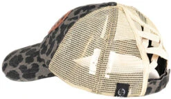 LA Police Gear Pony Tail Leopard Heart Hat -Outdoor Life Store la police gear pony tail leopard heart hat pthearthat 002 97911.1661887437