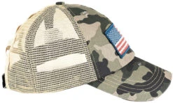LA Police Gear Shimmer Flag Ponytail Hat -Outdoor Life Store la police gear shimmer flag ponytail hat sfh 24391.1661887468