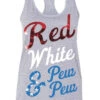 LA Police Gear Women's Red White & Pew Pew Tank Top 1 LA Police Gear Women's Red White & Pew Pew Tank Top -Outdoor Life Store la police gear womens red white and pew pew tank top ts red white 02627.1601524588