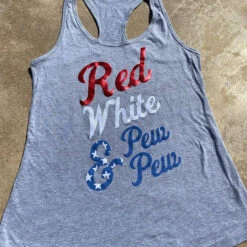 LA Police Gear Women's Red White & Pew Pew Tank Top -Outdoor Life Store la police gear womens red white and pew pew tank top ts red white 70814.1601492215