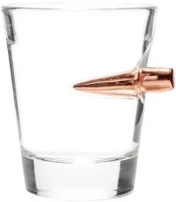 Lucky Shot .308 Projectile Bullet Shot Glass