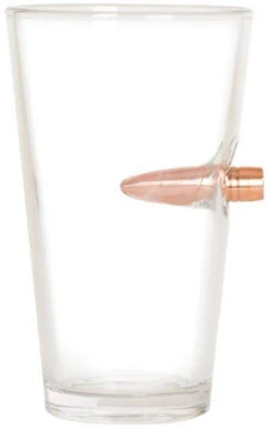 Lucky Shot .50 BMG Projectile Bullet Pint Glass