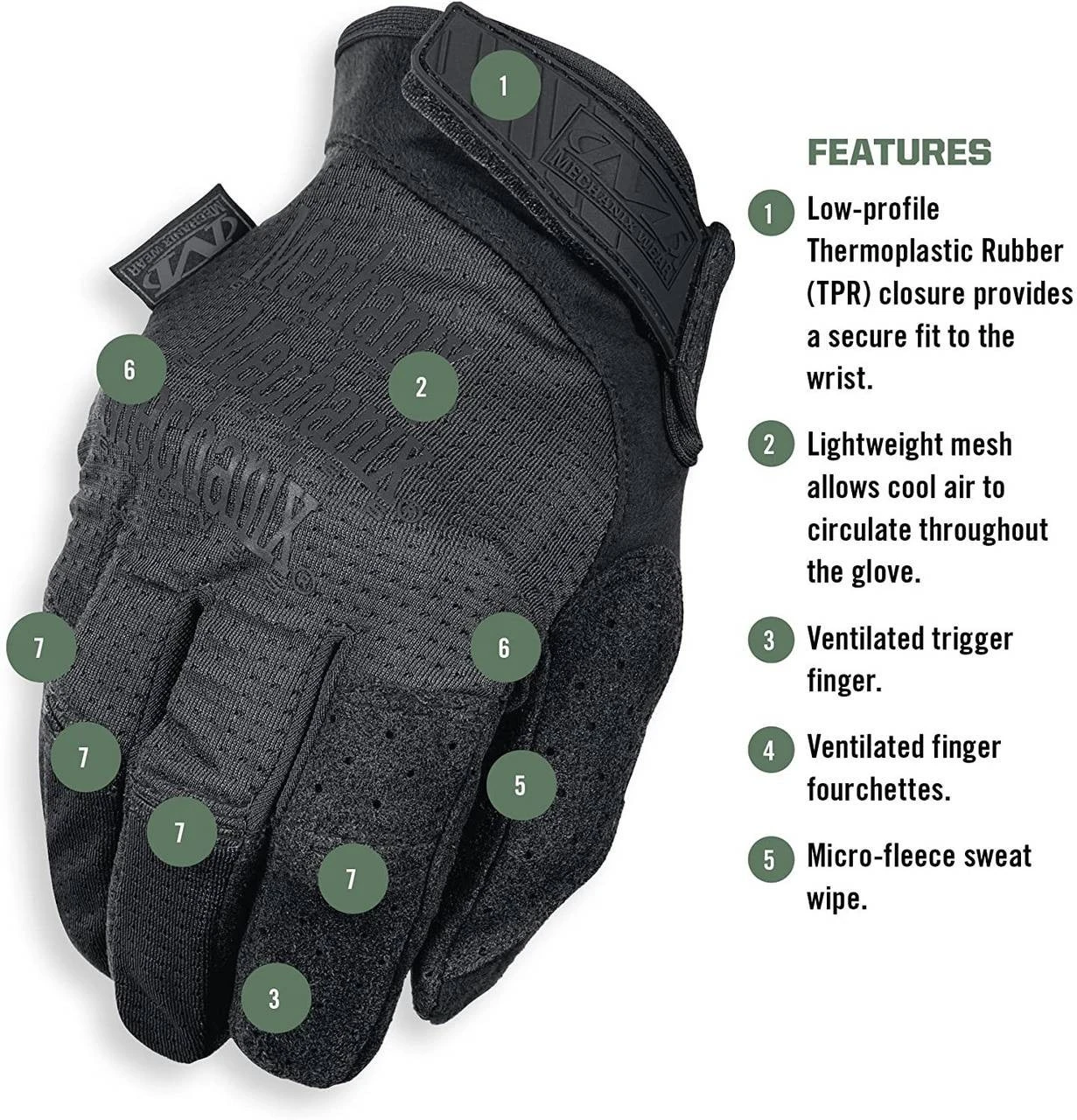 Mechanix Wear Black Specialty Vent Glove 7 Mechanix Wear Black Specialty Vent Glove - Image 5