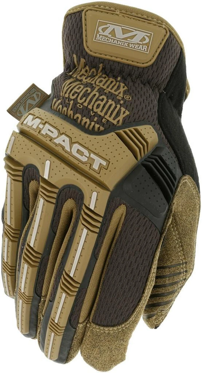 Mechanix Wear M-Pact Open Cuff Brown Glove 3 Mechanix Wear M-Pact Open Cuff Brown Glove