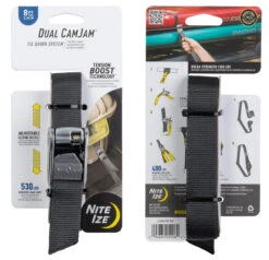 Nite Ize Dual 8' CamJam Tie Down System -Outdoor Life Store nite ize dual 8 camjam tie down system cjd8 09 r3 84107.1656266216