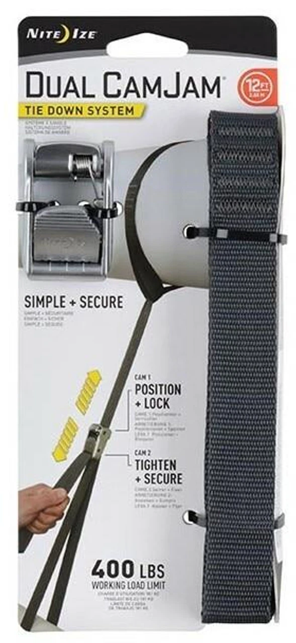 Nite Ize Dual CamJam Tie Down System 12 Ft. 4 Nite Ize Dual CamJam Tie Down System 12 Ft. - Image 2
