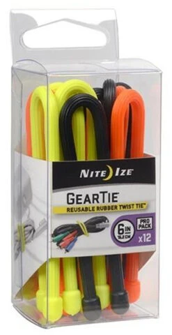 Nite Ize Gear Tie ProPack 6 In. - 12 Pack 8 Nite Ize Gear Tie ProPack 6 In. - 12 Pack -Outdoor Life Store nite ize gear tie 6 propack 12 pack gtpp6 01008.1606944202