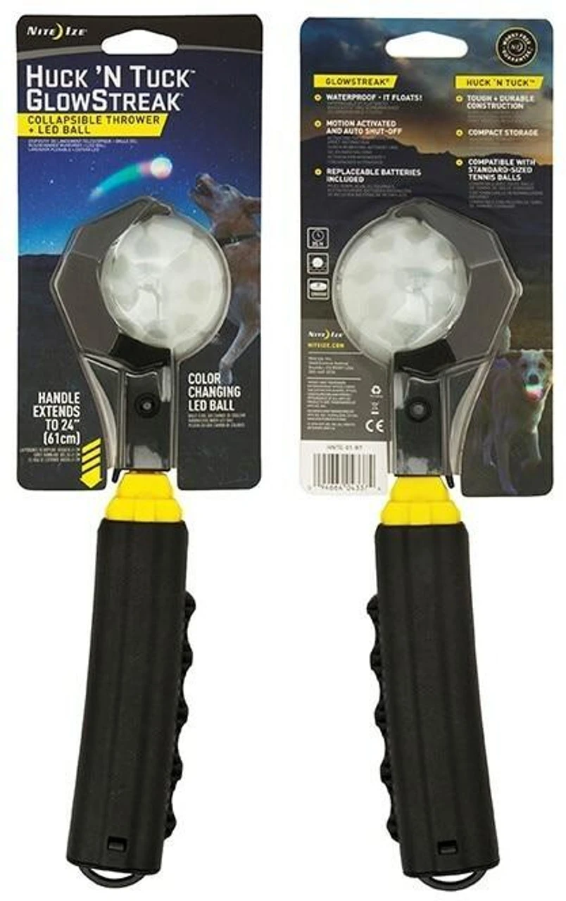 Nite Ize Huck 'N Tuck Glowstreak Collapsible Thrower + LED Ball 8 Nite Ize Huck 'N Tuck Glowstreak Collapsible Thrower + LED Ball - Image 6