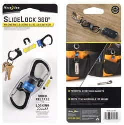 Nite Ize SlideLock 360 Magnetic Locking Dual Carabiner -Outdoor Life Store nite ize slidelock 360 magnetic locking dual carabiner msbl 99298.1607728299