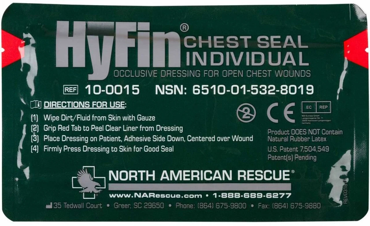North American Rescue HyFin Chest Seal 6 North American Rescue HyFin Chest Seal - Image 4