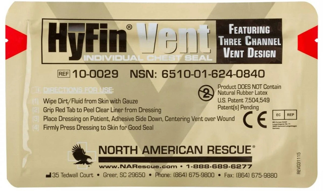 North American Rescue HyFin Vent Chest Seal 6 North American Rescue HyFin Vent Chest Seal - Image 4