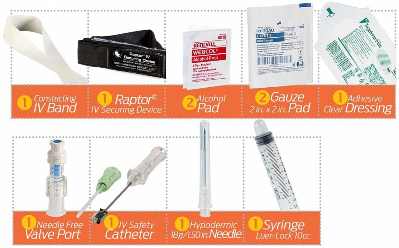 North American Rescue Needleless Saline Lock Kit 9 North American Rescue Needleless Saline Lock Kit - Image 7