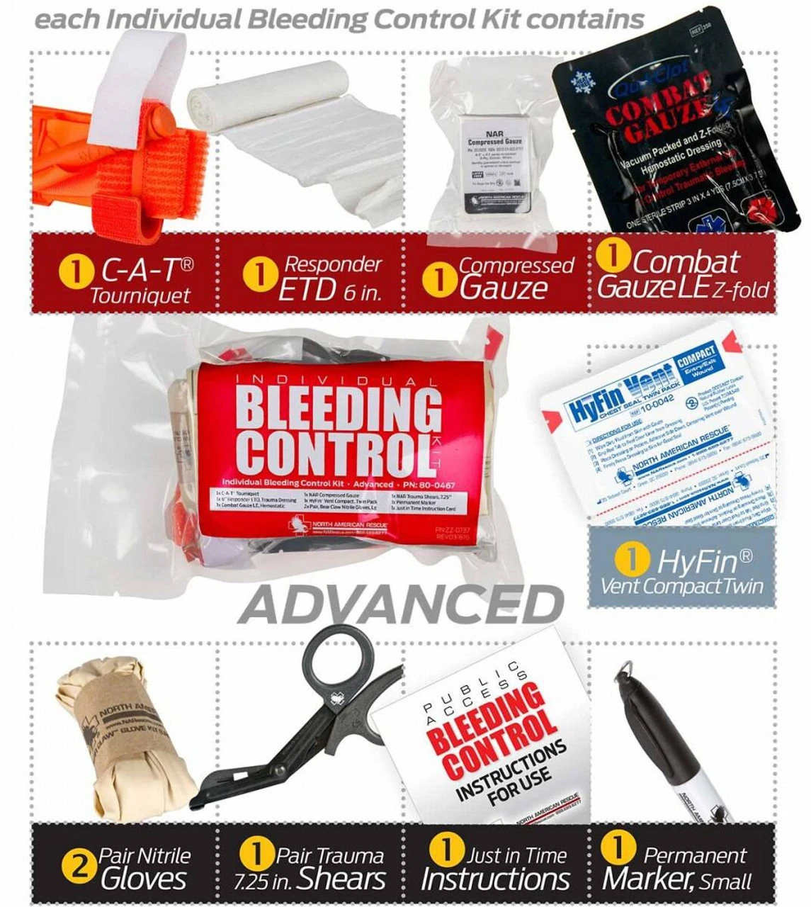 North American Rescue Public Access Bleeding Control 5-Pack-Vacuum Sealed 9 North American Rescue Public Access Bleeding Control 5-Pack-Vacuum Sealed - Image 7