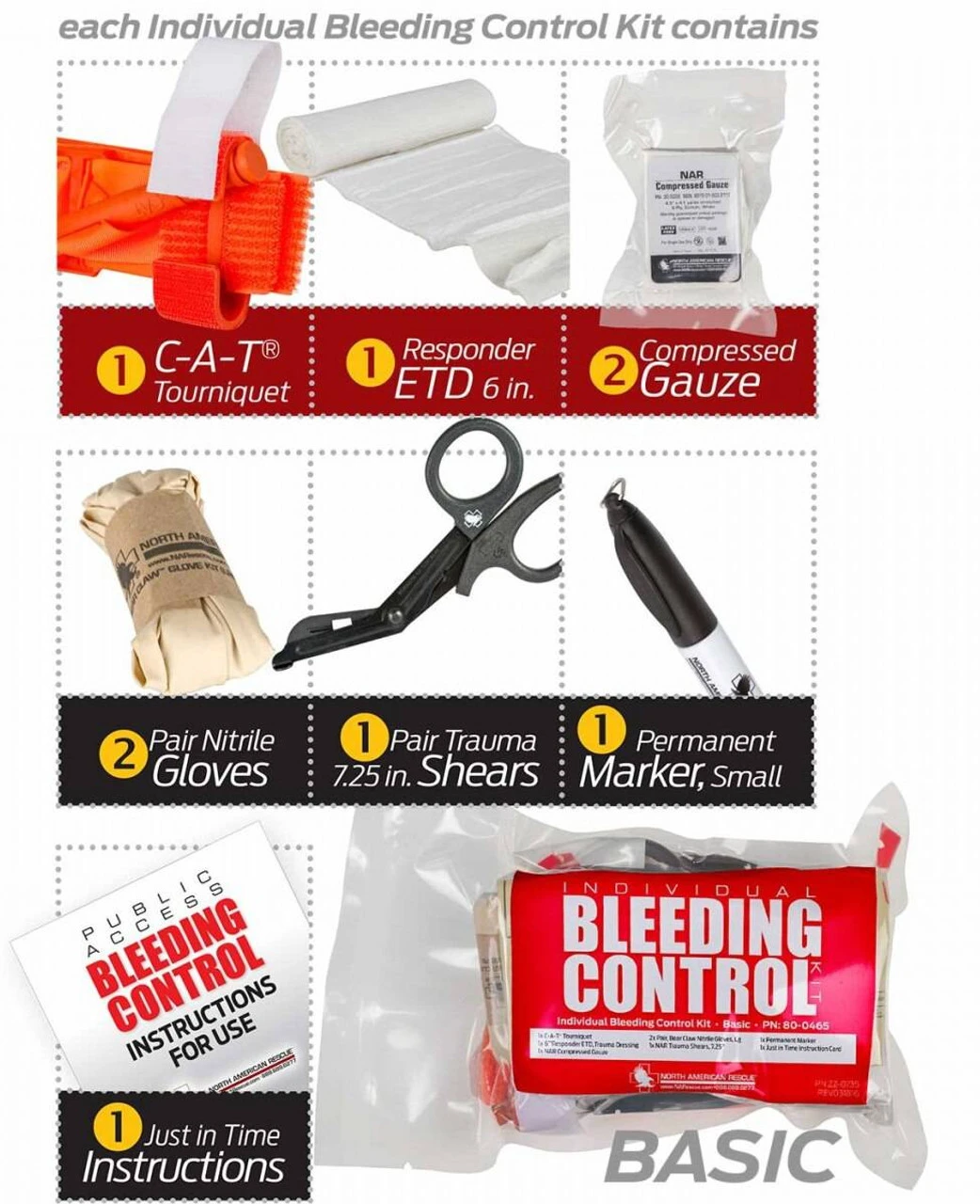 North American Rescue Public Access Bleeding Control 5-Pack-Vacuum Sealed 6 North American Rescue Public Access Bleeding Control 5-Pack-Vacuum Sealed - Image 4