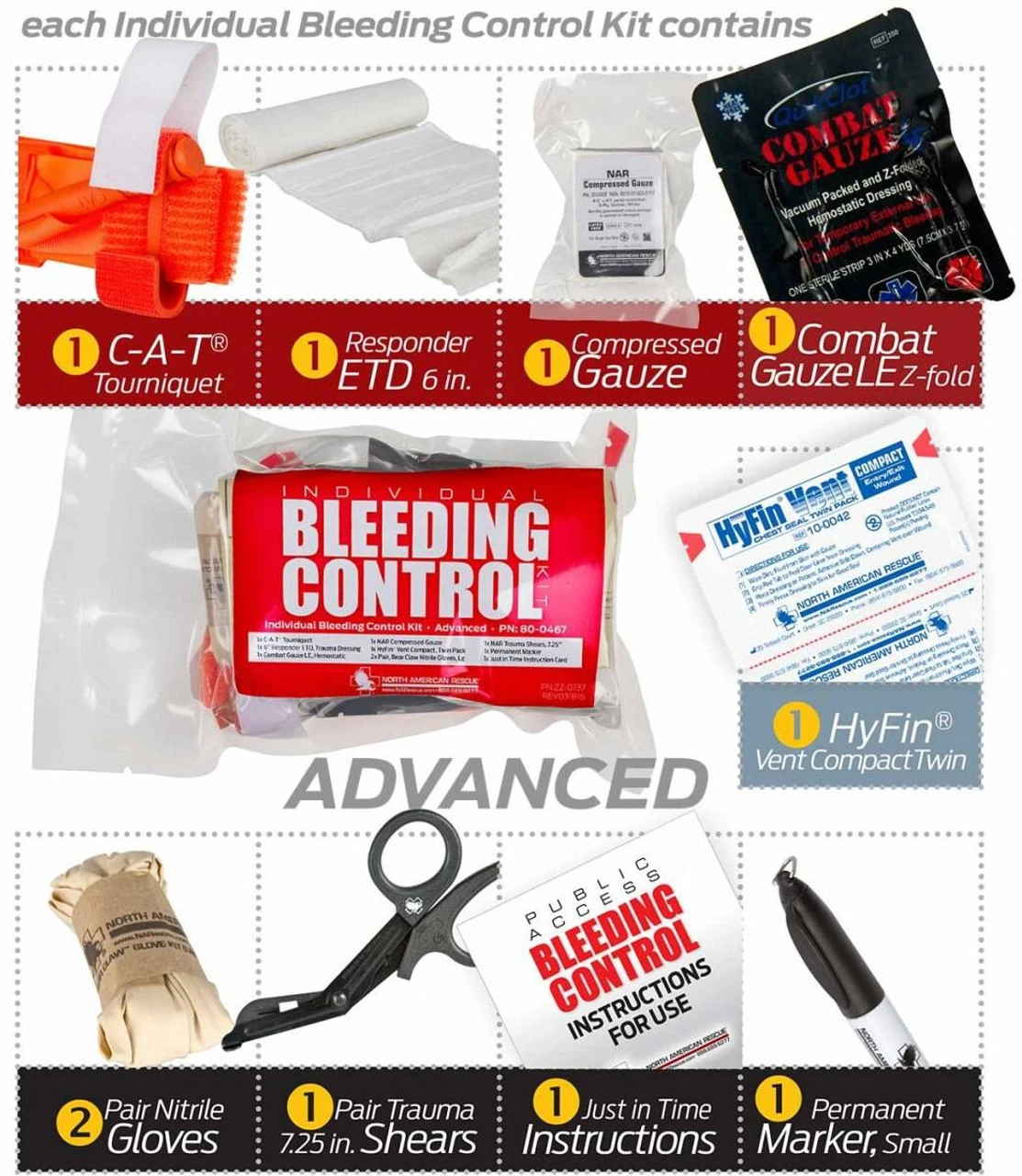 North American Rescue Public Access Bleeding Control 8-Pack-Vacuum Sealed 13 North American Rescue Public Access Bleeding Control 8-Pack-Vacuum Sealed - Image 11