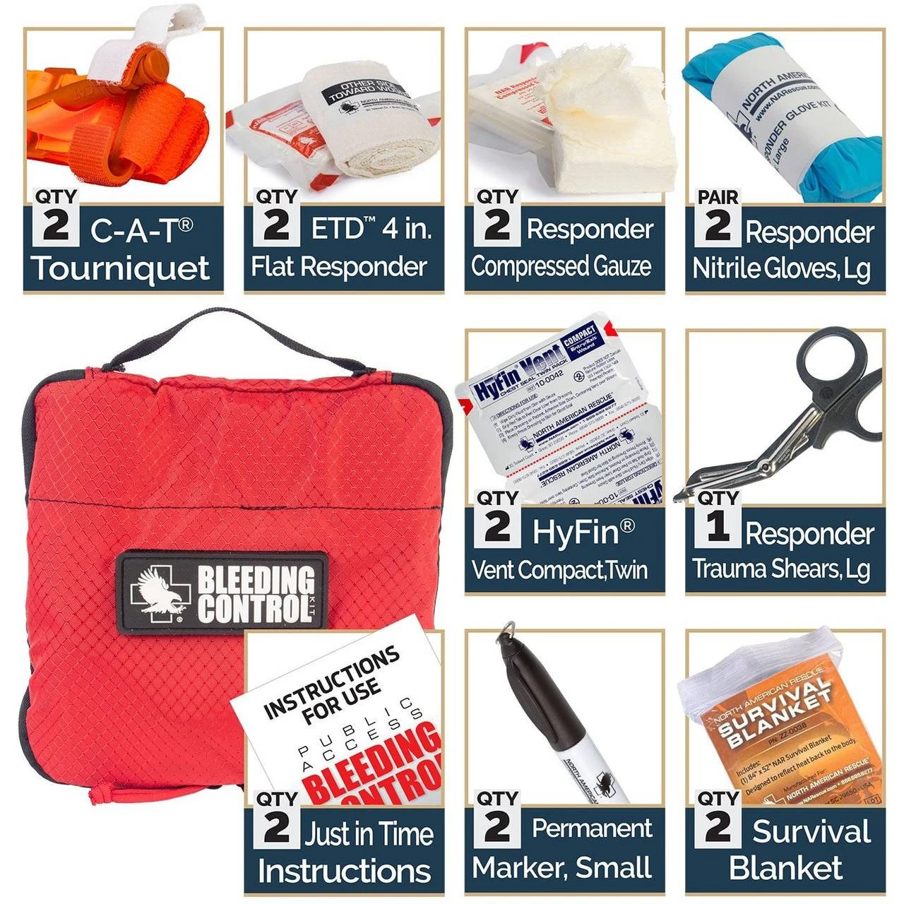 North American Rescue Public Access Bleeding Control Twin Pack 6 North American Rescue Public Access Bleeding Control Twin Pack - Image 4