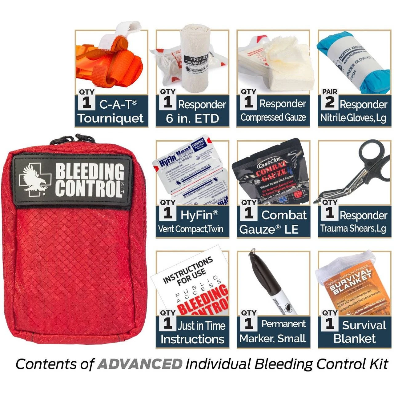 North American Rescue Public Access Individual Bleeding Control Kit 11 North American Rescue Public Access Individual Bleeding Control Kit - Image 9
