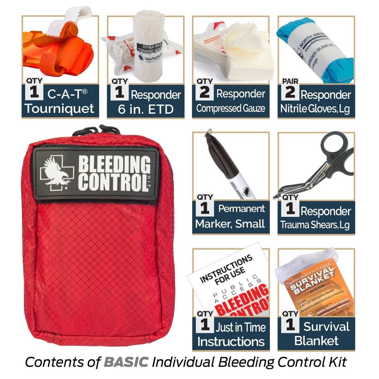 North American Rescue Public Access Individual Bleeding Control Kit 10 North American Rescue Public Access Individual Bleeding Control Kit - Image 8