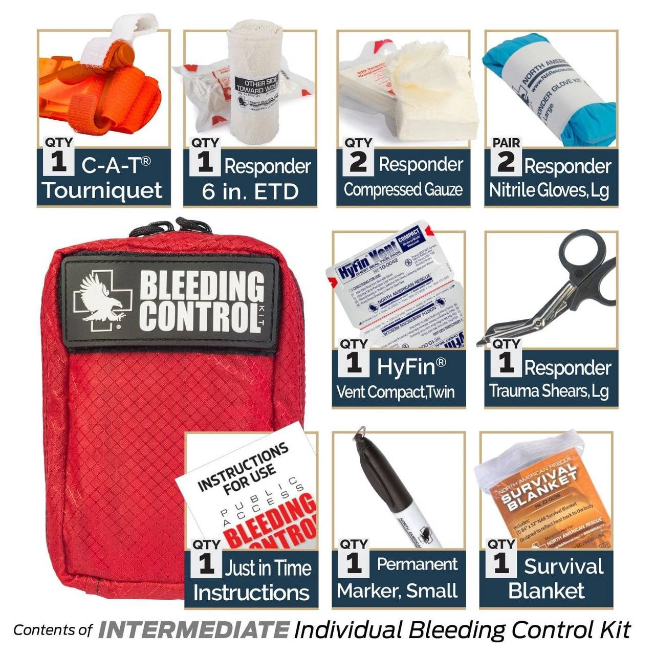 North American Rescue Public Access Individual Bleeding Control Kit 12 North American Rescue Public Access Individual Bleeding Control Kit - Image 10