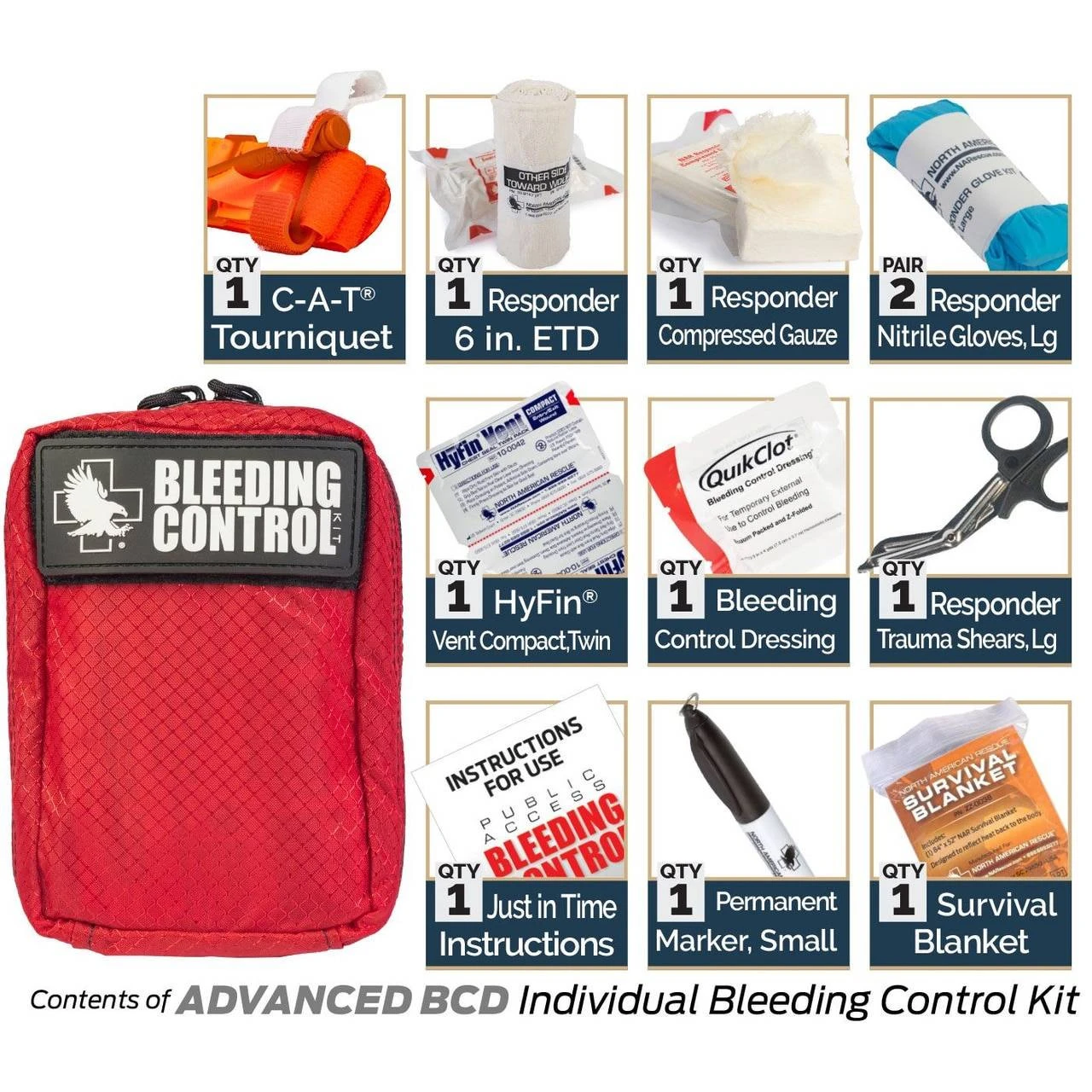 North American Rescue Public Access Individual Bleeding Control Kit 9 North American Rescue Public Access Individual Bleeding Control Kit - Image 7