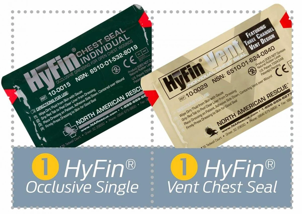 North American Rescue USMC HYFIN Chest Seal Combo Pack 4 North American Rescue USMC HYFIN Chest Seal Combo Pack - Image 2