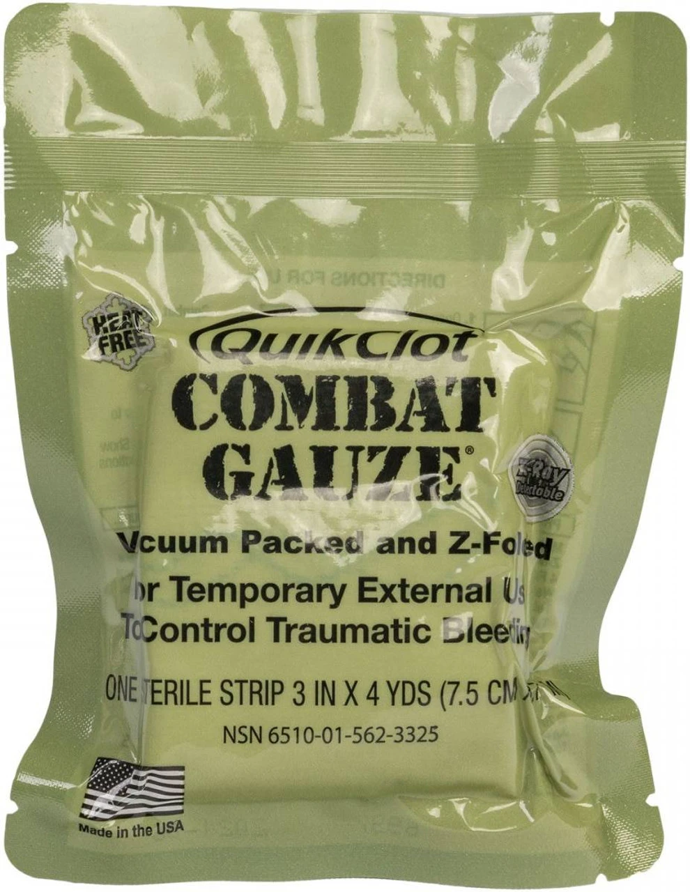 North American Rescue Z-Fold Vacuum Packet QuikClot Combat Gauze 4 North American Rescue Z-Fold Vacuum Packet QuikClot Combat Gauze - Image 2