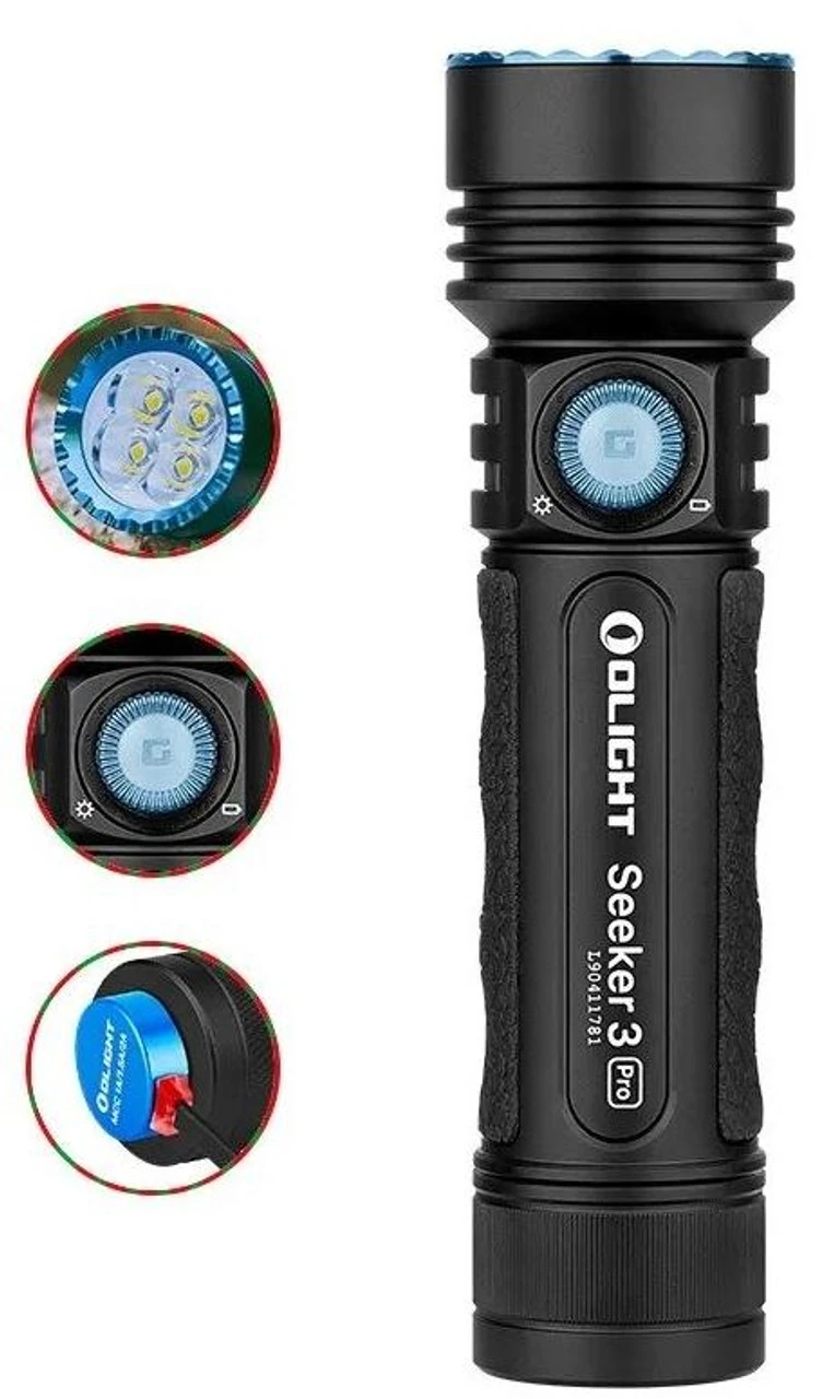 Olight Black Seeker 3 Pro Bright Flashlight 4 Olight Black Seeker 3 Pro Bright Flashlight - Image 2
