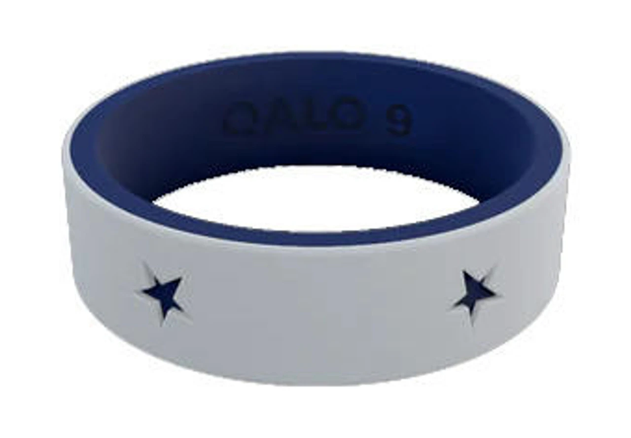 QALO Folds Of Honor Women's Grey/Blue Stars Forever Strata Ring 6 QALO Folds Of Honor Women's Grey/Blue Stars Forever Strata Ring - Image 4